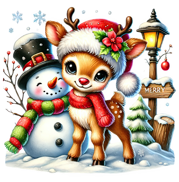 Winter Whimsy: DTF Gang Sheet Christmas 22"x60" Premade