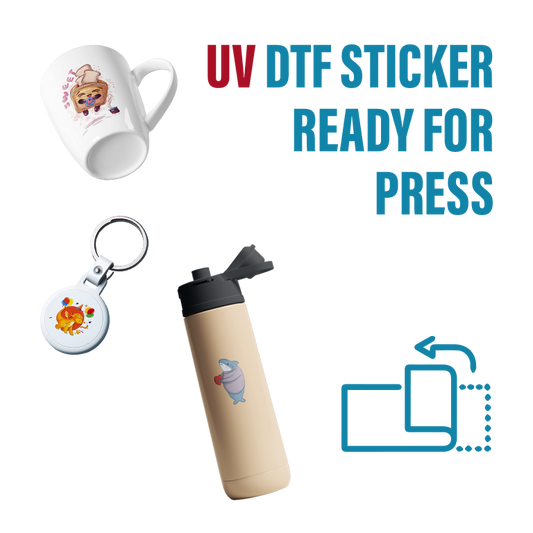 UV DTF Sticker Transfers by Size