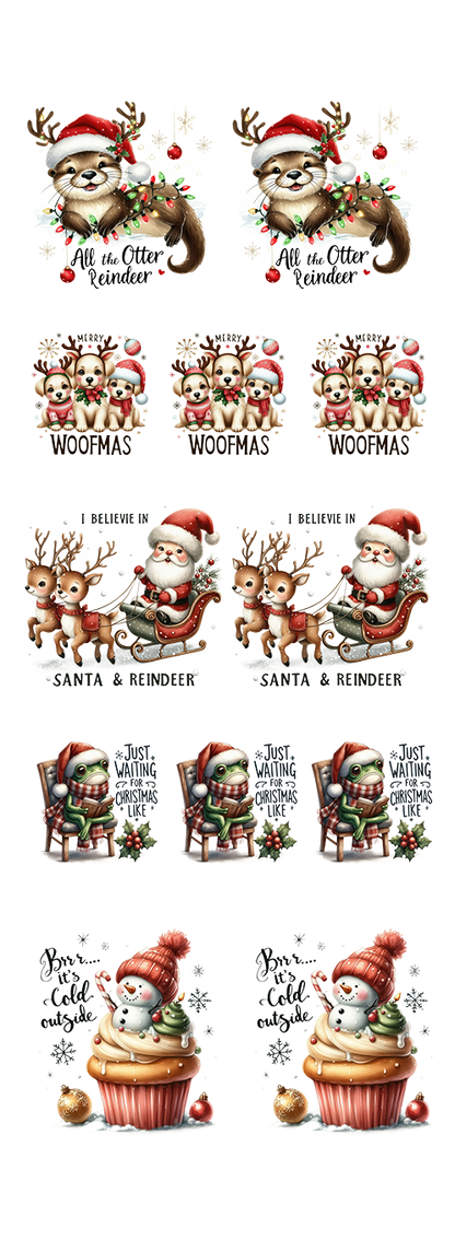 Christmas Cheer Collection Christmas DTF Gang Sheet 22"x60" Premade