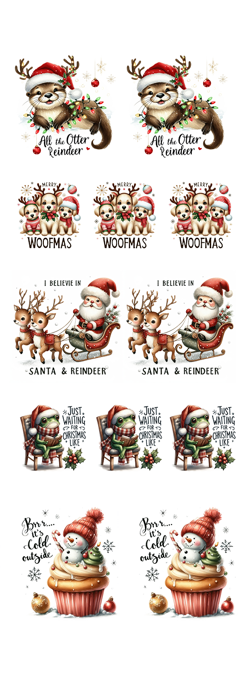 Christmas Cheer Collection Christmas DTF Gang Sheet 22"x60" Premade