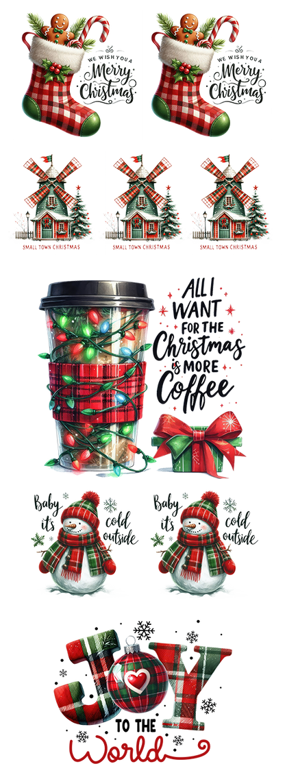 Cozy Christmas: DTF Gang Sheet: Christmas DTF Gang Sheet 22"x60" Premade