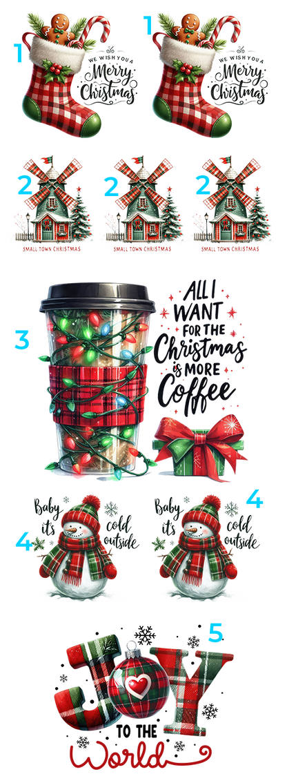 Cozy Christmas: DTF Gang Sheet: Christmas DTF Gang Sheet 22"x60" Premade