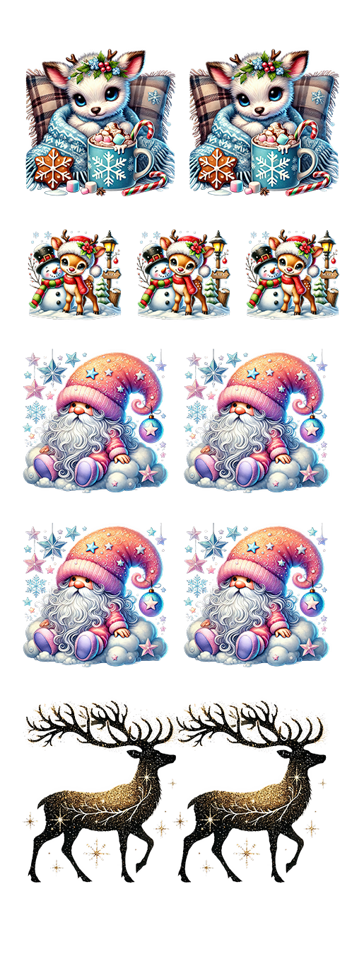 Winter Whimsy: DTF Gang Sheet Christmas 22"x60" Premade