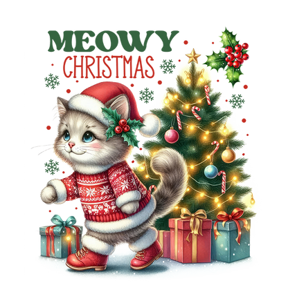 Meowy Christmas: Christmas DTF Gang Sheet 22"x60" Premade